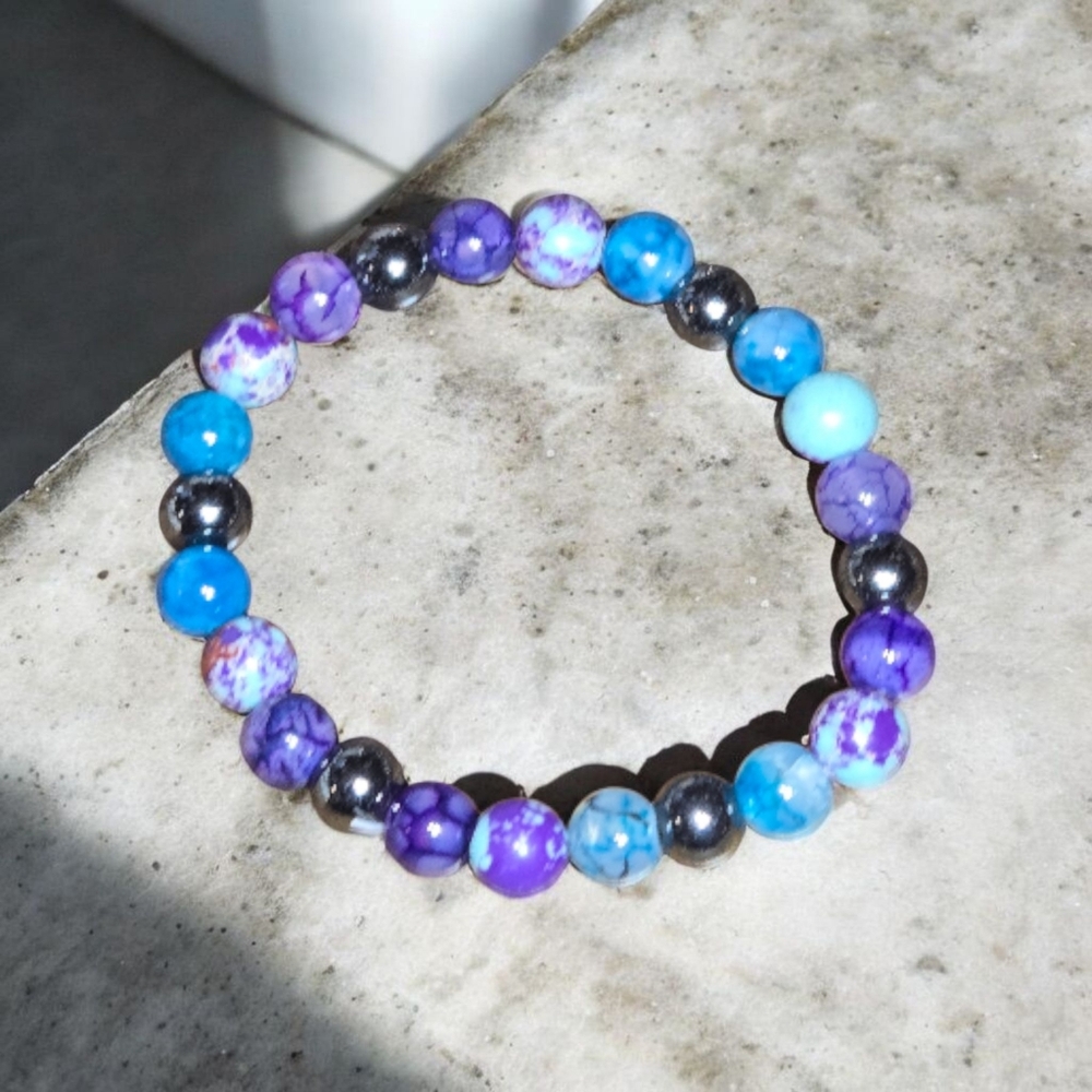 Moonlit Path Natural Stone Stretchy Bracelet